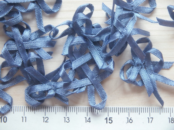 4 Schleifchen in indigo-blau Fb1301