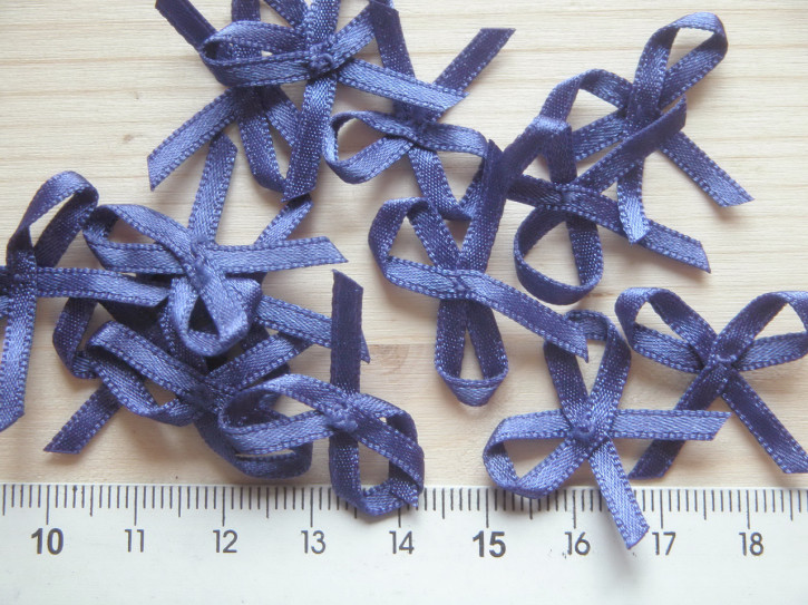 4 Schleifchen in marine-blau Fb1305