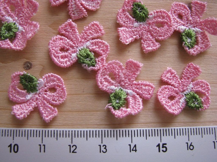 4 Schleifchen in bonbon-rosa Fb0067...