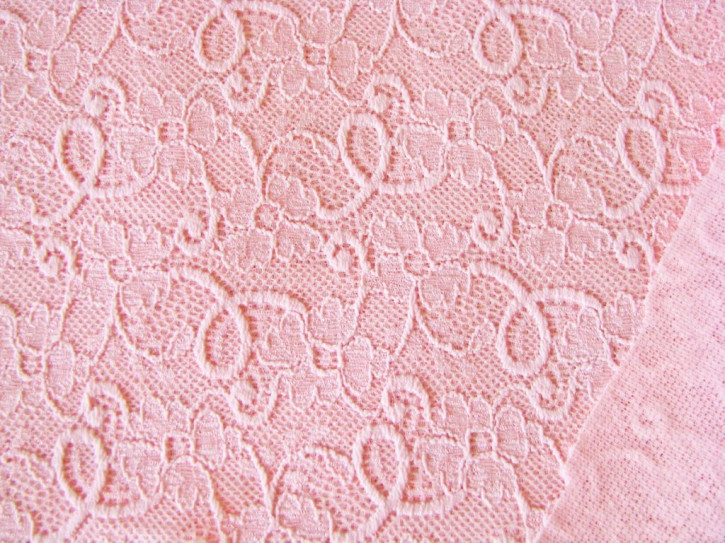 10m Spitzen-Mieder-Stoff, 25%, strukturiert in baby-rosa Fb1056