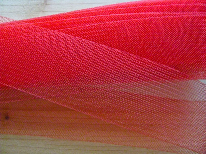 10m Crinoline - Versteifungsband in hot-rot Fb0503