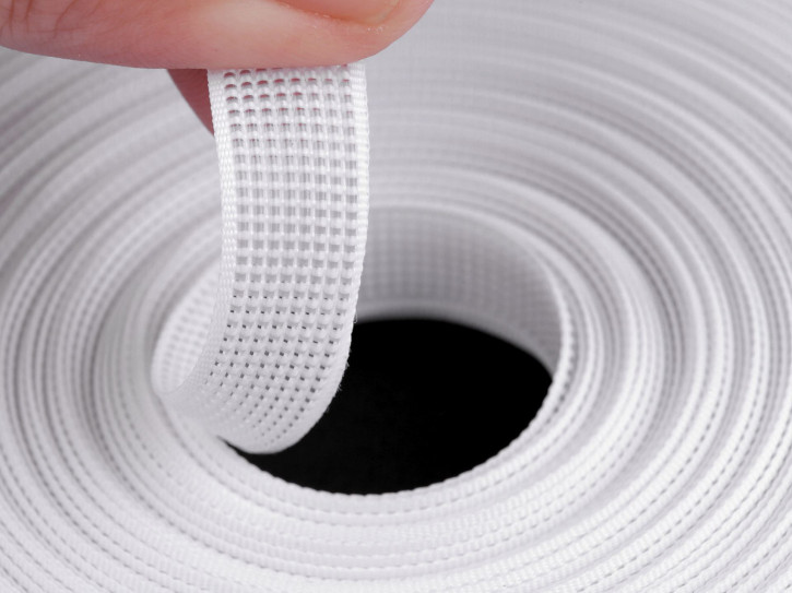 1m PES-Stäbchen/Meterware, durchnähbar, weiß - 12mm