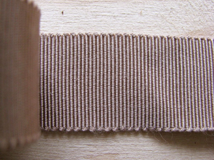 5m Ripsband/Gurtband in heller taupe Fb1228 - 15mm