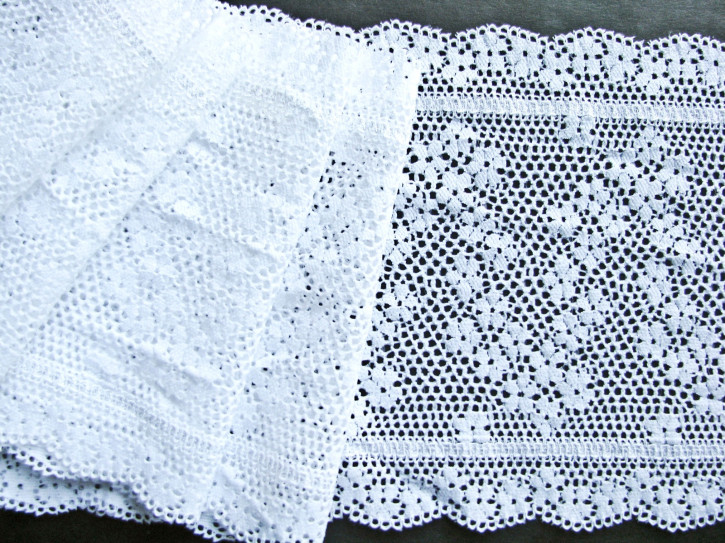 1m elastische Spitze in rein-weiß Fb2000 - 16cm