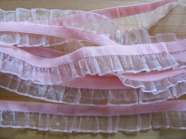 6m Rüschen-Wäschegummi in baby-rosa Fb1056
