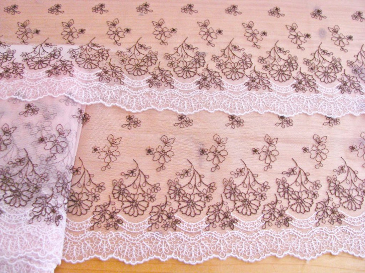 2m gegengleiche Dessous-Spitze "Sweet Harmony" bestickt -19cm /Stickbreite 15cm