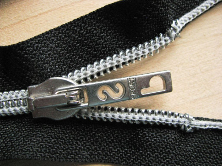 Jacken-Reißverschluss teilbar in schwarz - 74cm