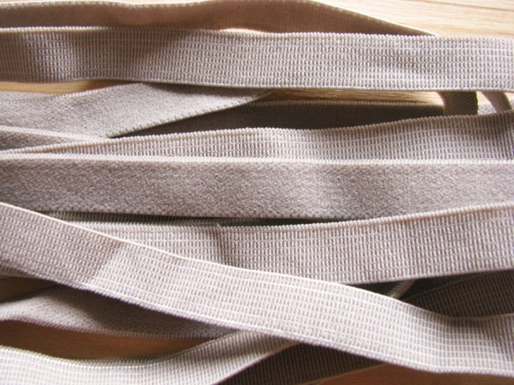 6m zarter Velour-Gummi in heller taupe Fb1228 -  10mm