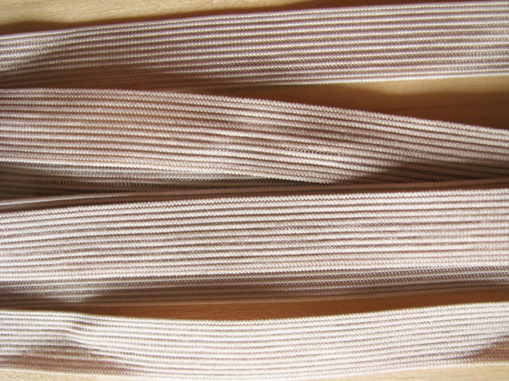 6m zarter Dekollete-Gummi in sandelholz Fb0475 - 12mm