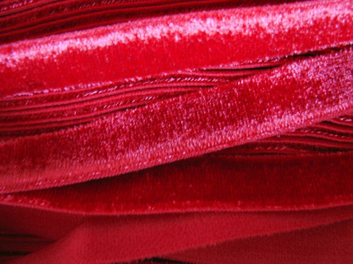 6m Samtband elastisch in royal-rot Fb0503