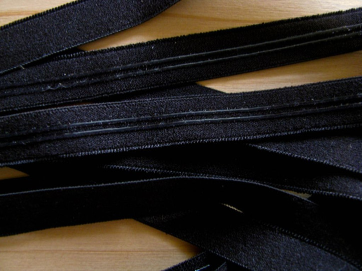 6m Velour-Gummi mit Silikon in schwarz Fb4000 . 12mm