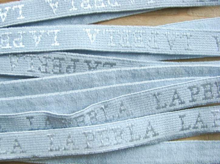 6m Velour-Gummi "Laperla" in hellem chambray Fb1363- 10mm