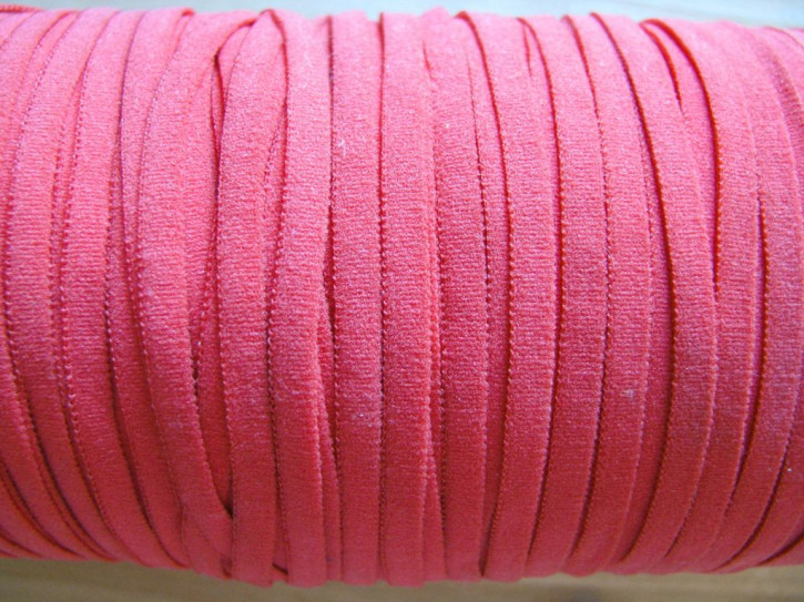 10m zartes Gummibändchen in hummer-rot Fb0104 - 4mm
