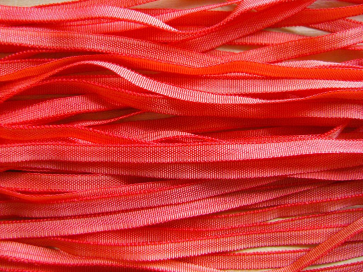 10m zartes Gummibändchen in koralle/zinober-rot Fb0507 - 4mm