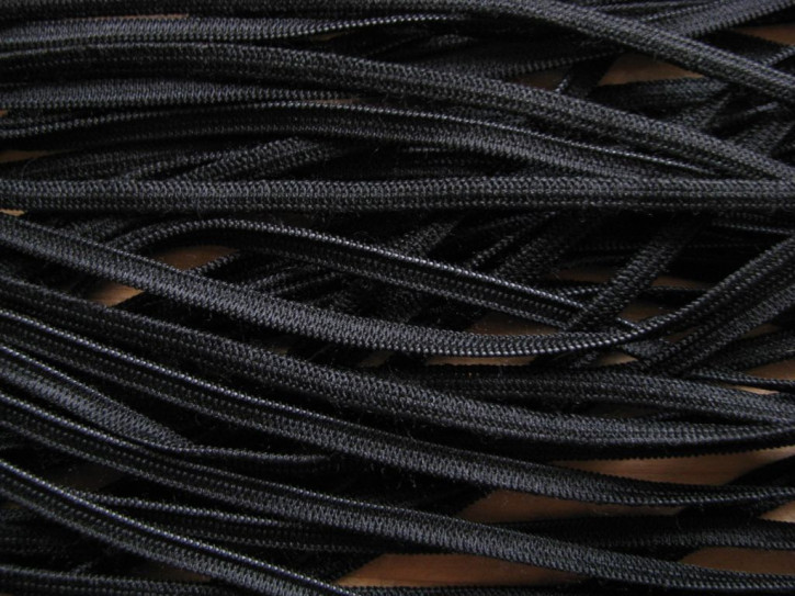 10m Gummiband flach in schwarz Fb4000 - 4mm