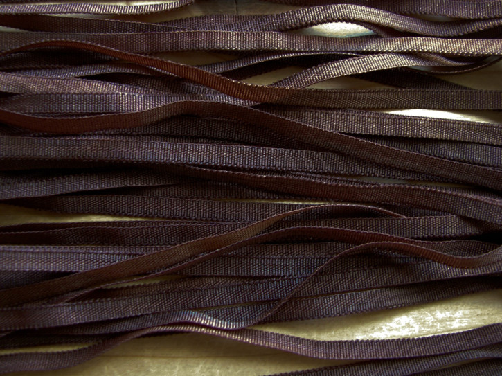 10m zartes Gummibändchen in schoko braun Fb0175 - 4mm