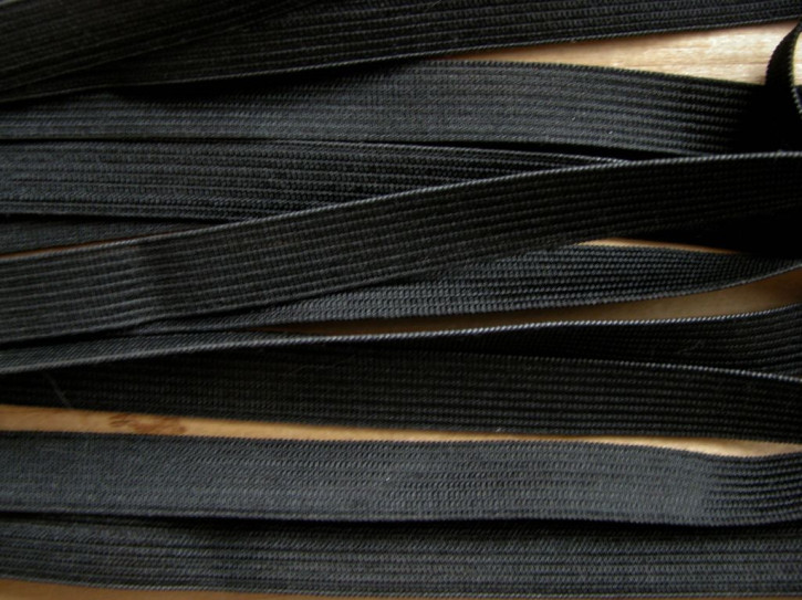 6m zarter Dekollete-Gummi in schwarz Fb4000 - 10mm