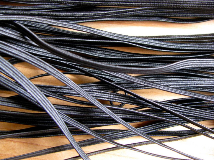 10m zartes Gummiband in schwarz Fb4000 - 3mm