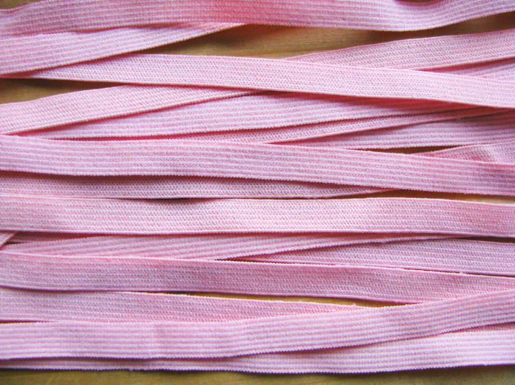 10m zarter Dekolletè-Gummi in bonbon-Rosa Fb0067 - 5mm