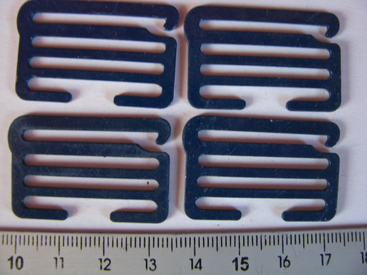 4 XL-Schieber/Haken Metall in abend-blau Fb0810 - 28mm