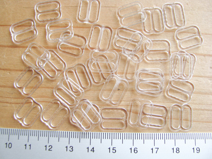 8 Stk. Schieber in klar/transparent - 10mm