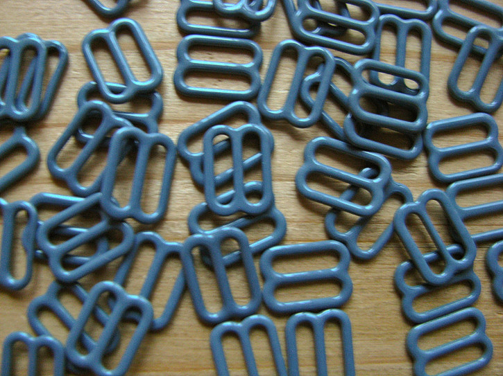 4 Schieber und 4 Ringe Metall in polar-blau Fb1275 - 8mm