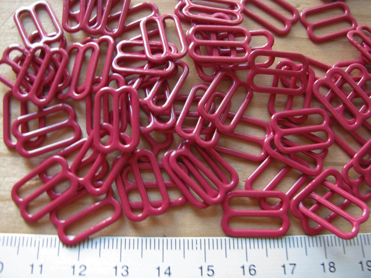 8 Stk. Schieber Metall in chianti-rot Fb0106- 14mm