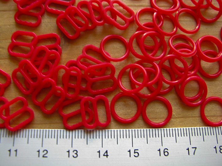 4 Schieber und 4 Ringe in rojal-rot Fb0503 - 8mm