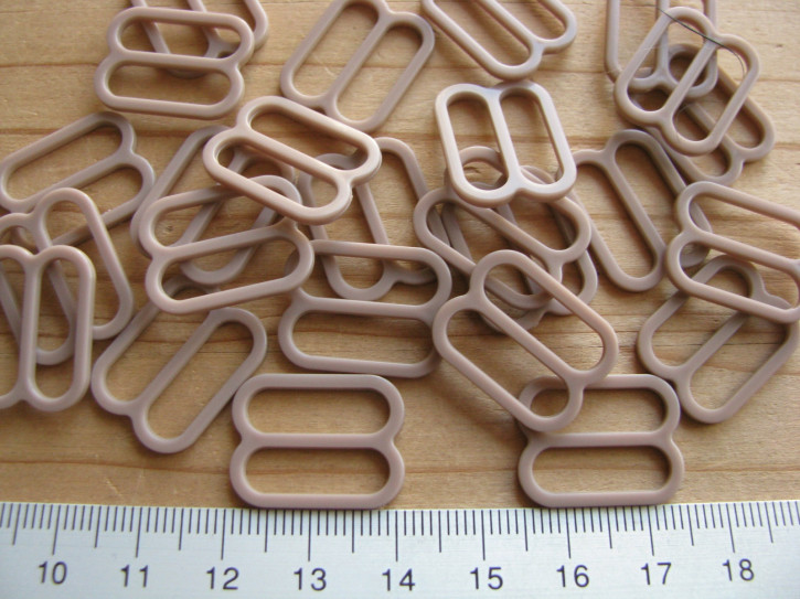 8 Stk Schieber in heller taupe Fb1228 - 20mm