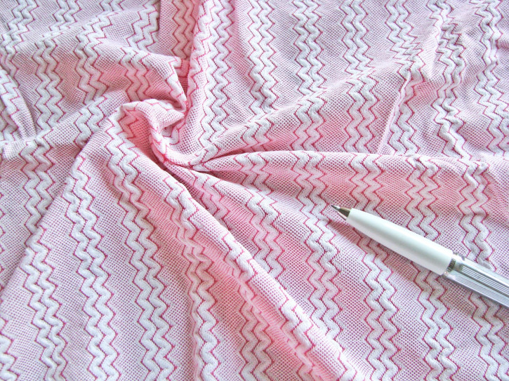 1m bi-elastisches Mischgewebe in alt-rosa/weiß Fb1060... - 1,40m