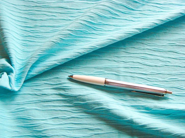 1m bi-elastisches Mischgewebe in pool-blau Fb0409 - 1,40m