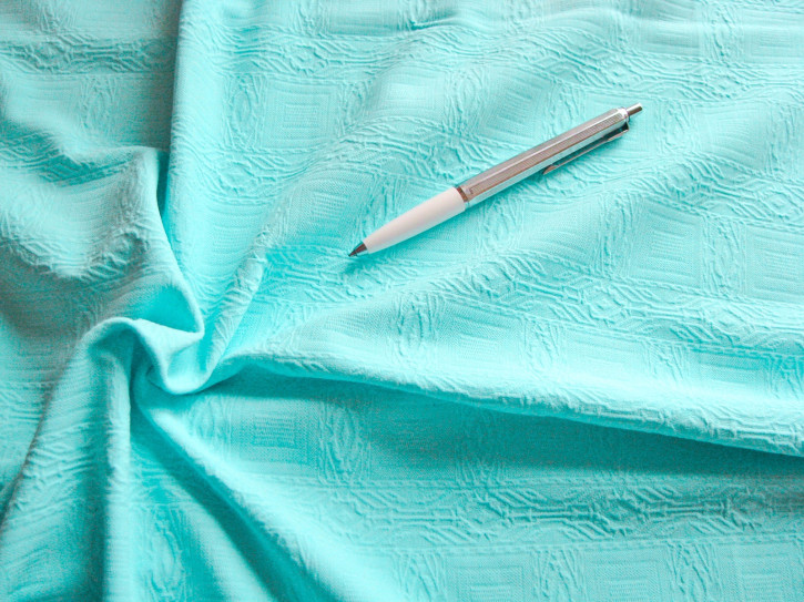 1m bi-elastisches Mischgewebe in pool-blau Fb0409 - 1,40m