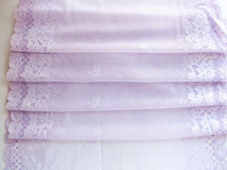 1m elastische All-Over-Spitze in iris/zartes orchidee Fb0063 - 34cm