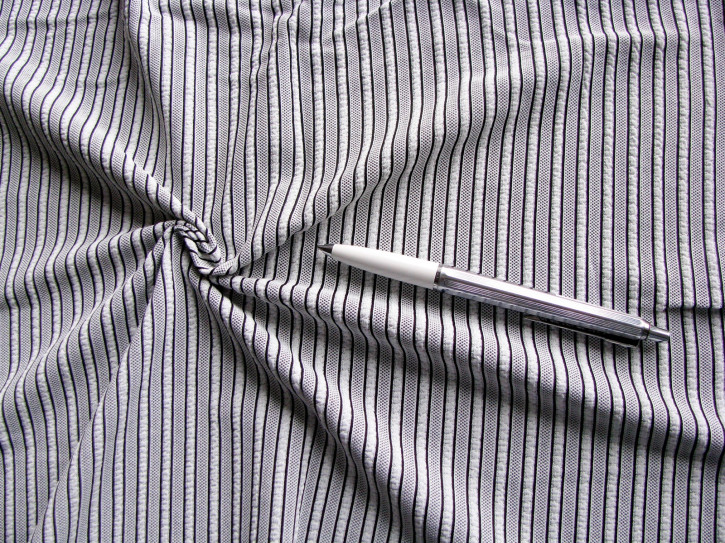 1m bi-elastisches Mischgewebe in weiß/schwarz Fb2000... - 1,40m