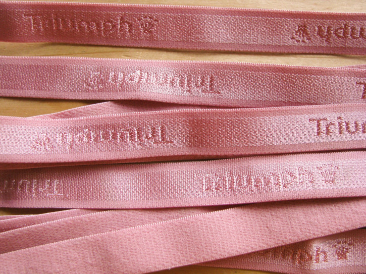 5m Satin-Träger-Gummi "Triumph" in h.rosè Fb0156 - 15mm