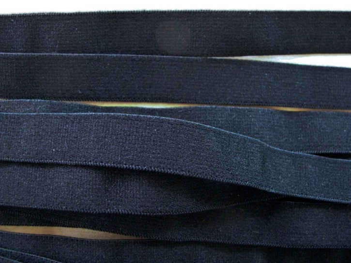 5m Träger-Gummi/Schulterband in schwarz Fb4000 - 13mm