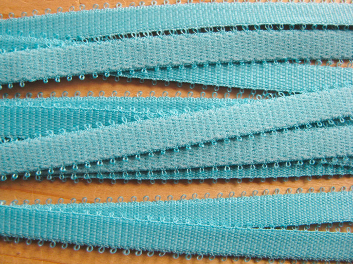5m Schmuck-Träger-Gummi/Schulterband in horizont-blau Fb0022 - inkl. Schlaufen 8mm
