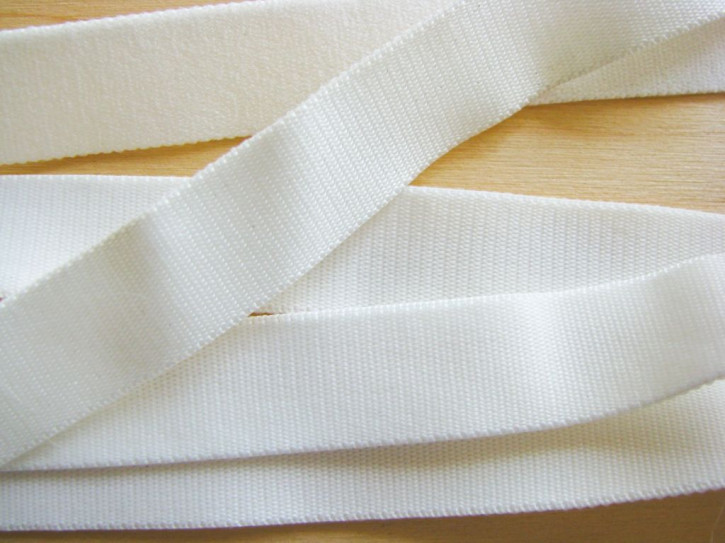 5m Satin-Träger-Gummi in perl-weiß/ein Hauch von creme Fb2001