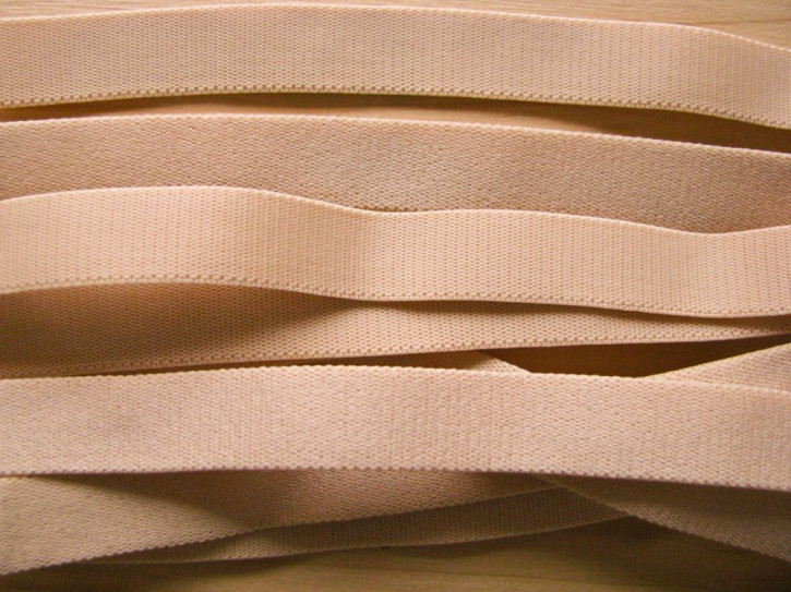 5m Träger-Gummi in hell-beige/nude Fb0097 - 11mm 