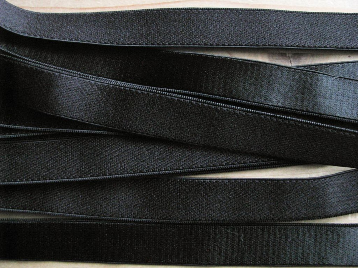 5m Satin-Träger-Gummi in schwarz Fb4000 - 16mm