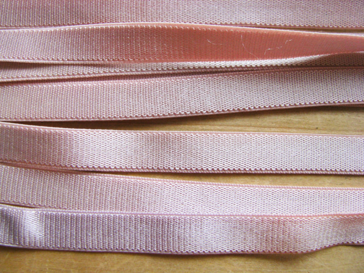 5m Satin-Träger-Gummi in metallischem, hellen rosenholz Fb0284 - 10mm
