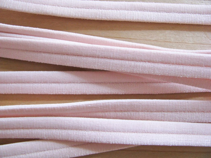 5m Satin-Träger-Gummi in pudrigem, zarten rosa Fb1063
