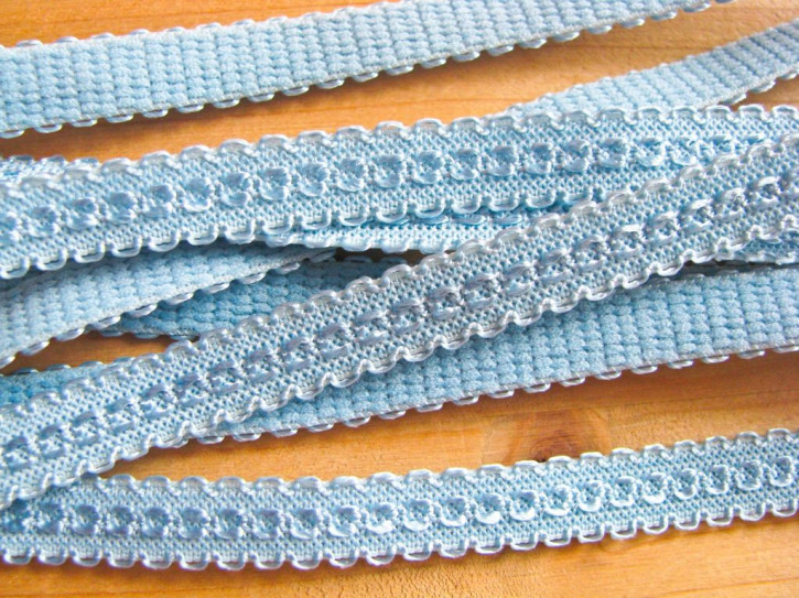 5m Schmuck-Träger-Gummi/Schulterband in capri-blau Fb0273 - 10mm