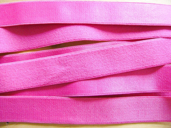 5m Satin-Träger-Gummi in kräftigem pink/lip-stick Fb1417 - 20mm 