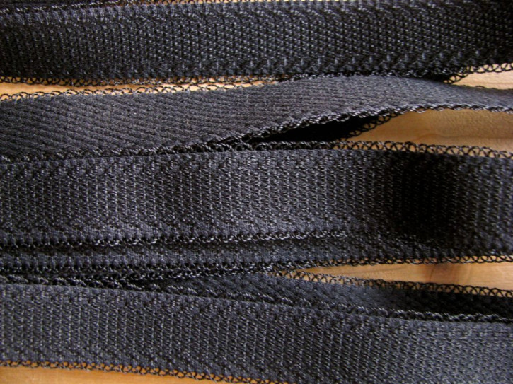 5m Träger-Gummi in schwarz Fb4000 - inkl. Schlaufen 20mm 