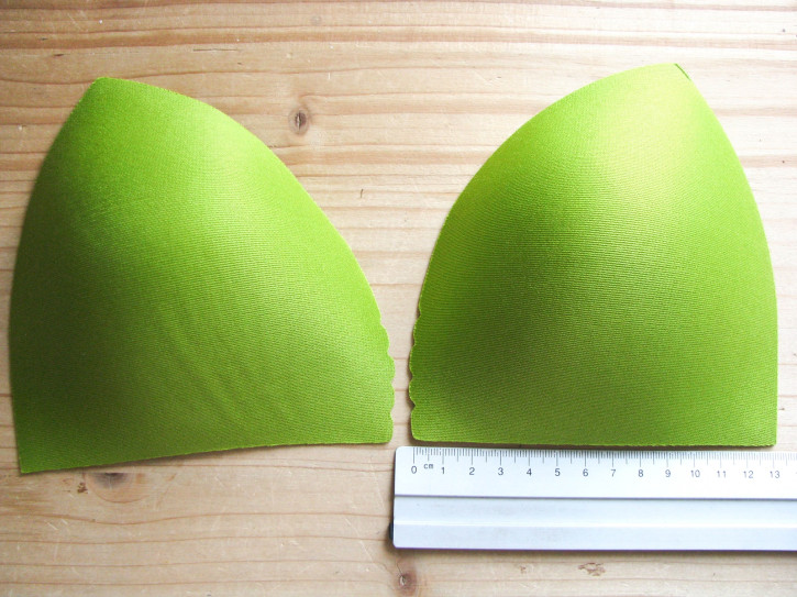 1 Paar dünnere BH-Einlagen/Körbchen in kiwi-grün - 44er