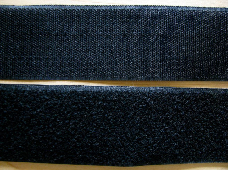 2m - Klettband in schwarz 50mm