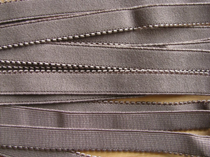 6m Unterbrustgummi in taupe Fb0399 - 14mm inkl. Zackenkante