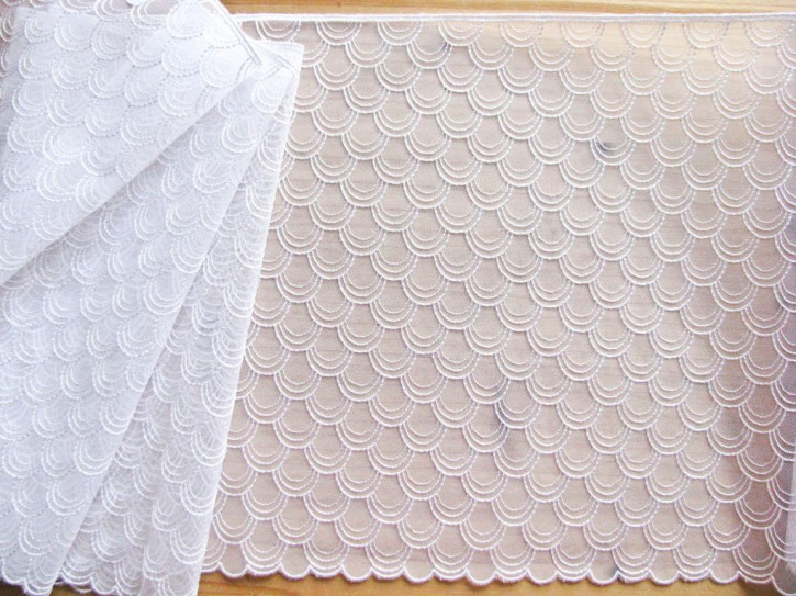 1m besticke XL-Dessous-Spitze in rein-weiß Fb2000 - 24,5cm
