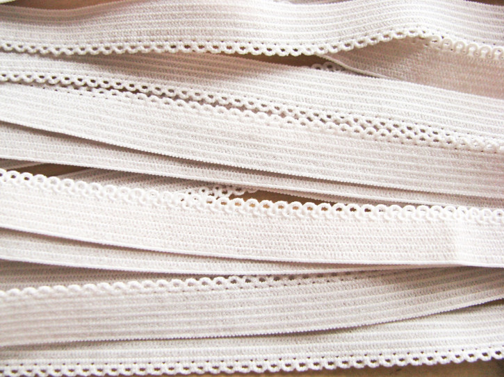 6m Wäschegummi in steppen-grau Fb0321 -10mm inkl. Schlaufenkante